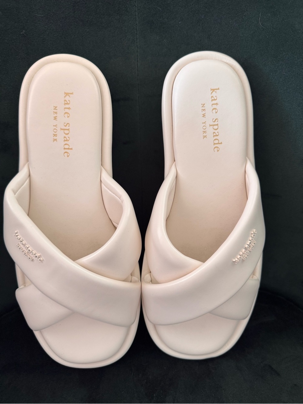 kate spade Cream Slide Sandals NWOT size 8.5